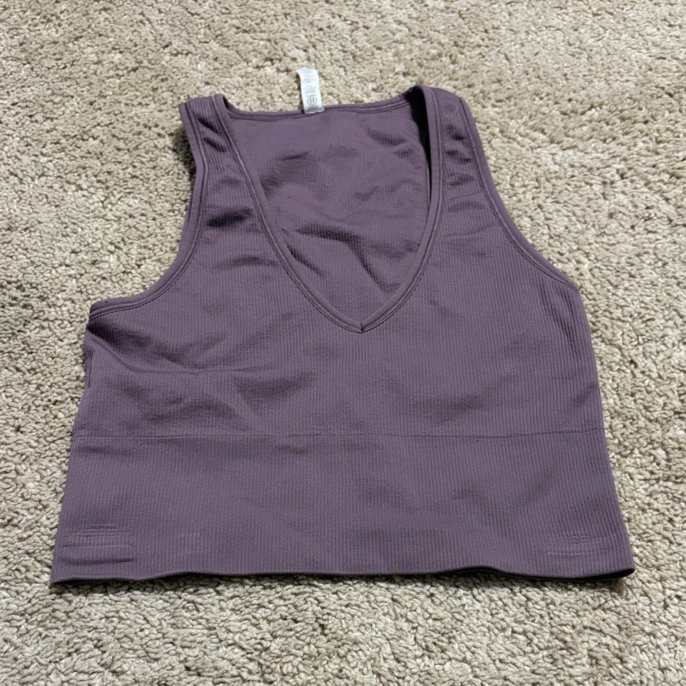 Athleta Aurora Seamless Ribbed Tank Purple Size XS